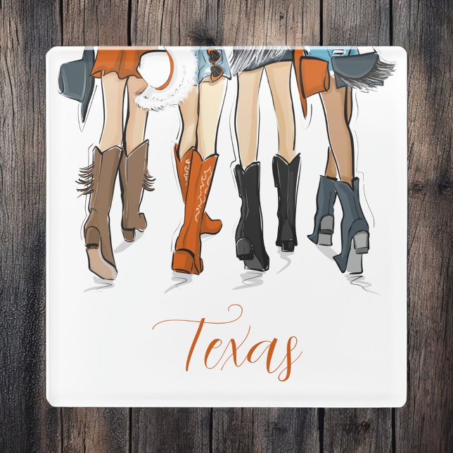 Posavasos De Vidrio Texas Ladies Fashiboy Cowboy Boots Personalizado N (Subido por el creador)