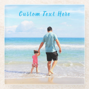 Posavasos De Vidrio Texto personalizado de la máquina de Personalizado