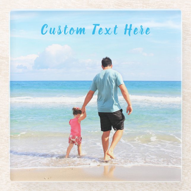 Posavasos De Vidrio Texto personalizado de la máquina de Personalizado (Anverso)