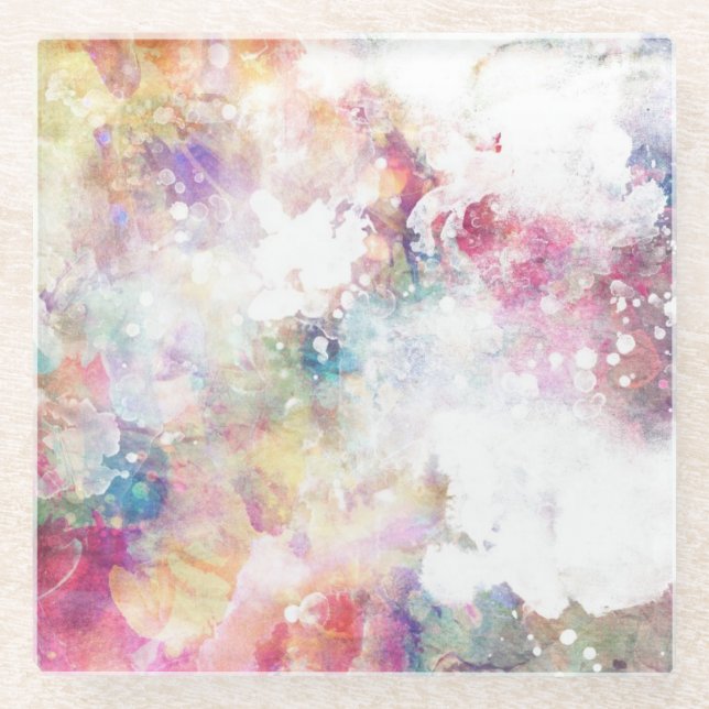 Posavasos De Vidrio Textura abstracta del grunge con la pintura 2 de (Anverso)