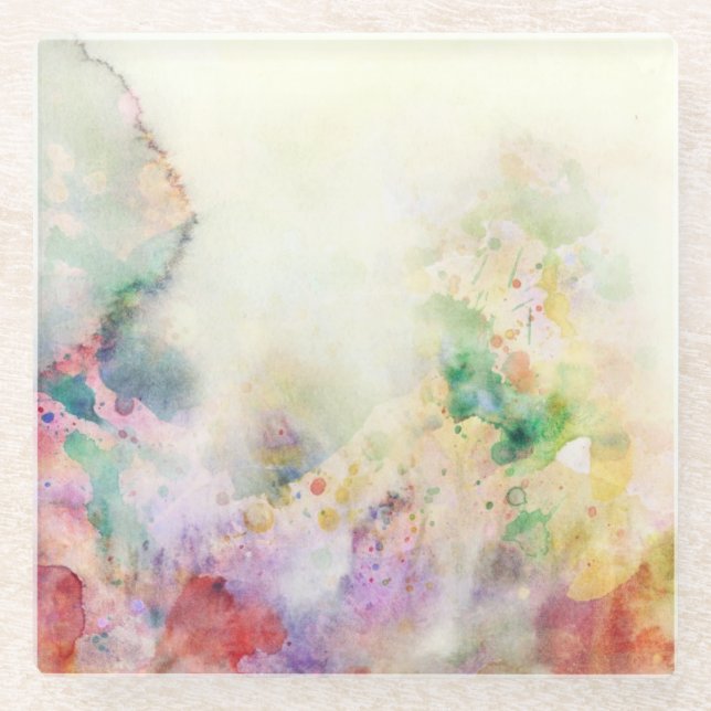 Posavasos De Vidrio Textura abstracta del grunge con la pintura de la (Anverso)