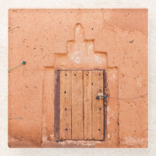 Posavasos De Vidrio Textura de la ventana de madera tradicional marroq