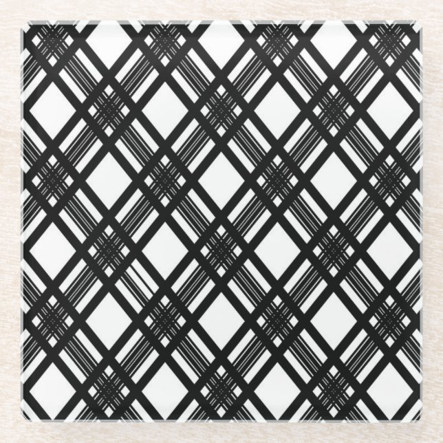 Posavasos De Vidrio Textura de las rayas (Anverso)