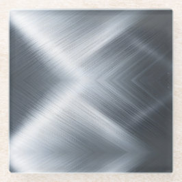 Posavasos De Vidrio Textura de macro de aluminio cepillado