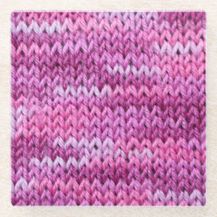 Posavasos De Vidrio Textura de tela tejida de tonos púrpura