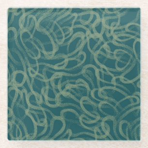 Posavasos De Vidrio Textura estratificada intrincada, parte abstracta 