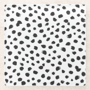 Posavasos De Vidrio Textura Leopard: Patrón Vintage de Seamless.