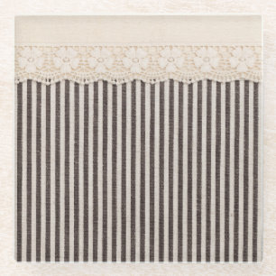 Posavasos De Vidrio Textura textil de tela de encaje, patrón de fondo.