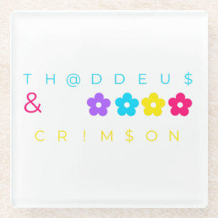 POSAVASOS DE VIDRIO TH@DDEU$ & CRIM$ON