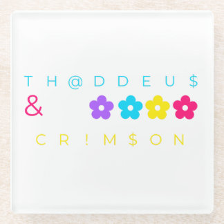 POSAVASOS DE VIDRIO TH@DDEU$ & CRIM$ON