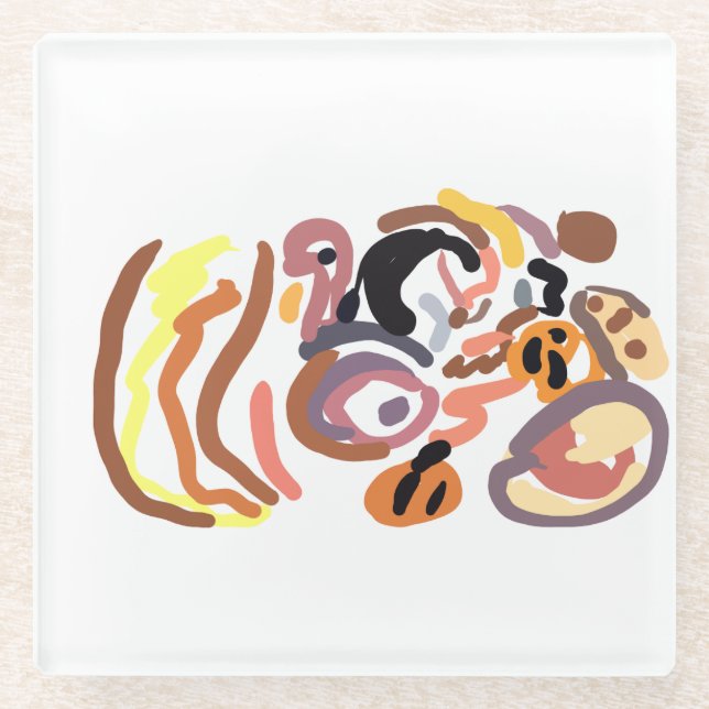 Posavasos De Vidrio Thanksgiving autumn (Anverso)