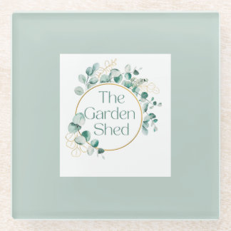 Posavasos De Vidrio The Garden Shed Coffee, Botanical Greenery Gift 