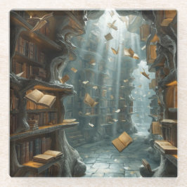 Posavasos De Vidrio The Living Library