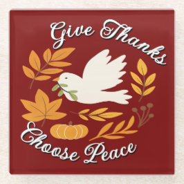 Posavasos De Vidrio 'The Peace Collection' Coaster