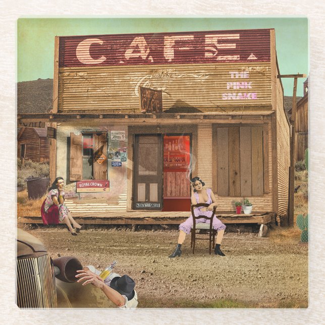 Posavasos De Vidrio The Pink Snake (Anverso)