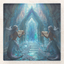 Posavasos De Vidrio The Scroll Keepers of the Deep”