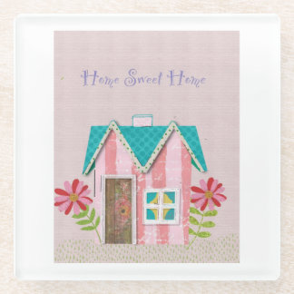 Posavasos De Vidrio The Signature Whimsy (Pink & Teal)