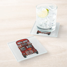 Posavasos De Vidrio Three Buses