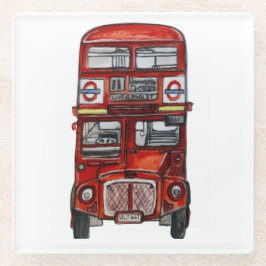 Posavasos De Vidrio Three Buses