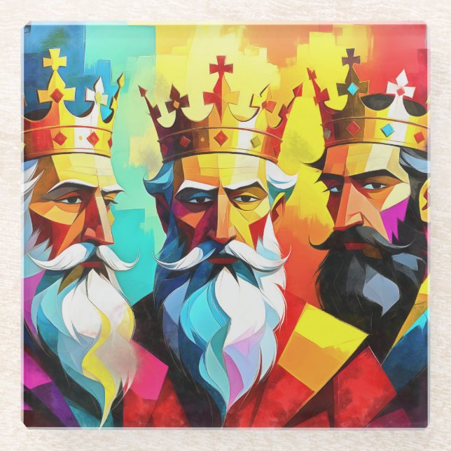 Posavasos De Vidrio Three Kings (Anverso)