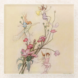 Posavasos De Vidrio “Three Spirits Mad With Joy” by Warwick Goble