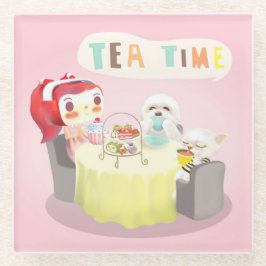 Posavasos De Vidrio Tiempo de té