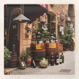 Posavasos De Vidrio Tienda italiana de vinos en Montepulciano, Toscana