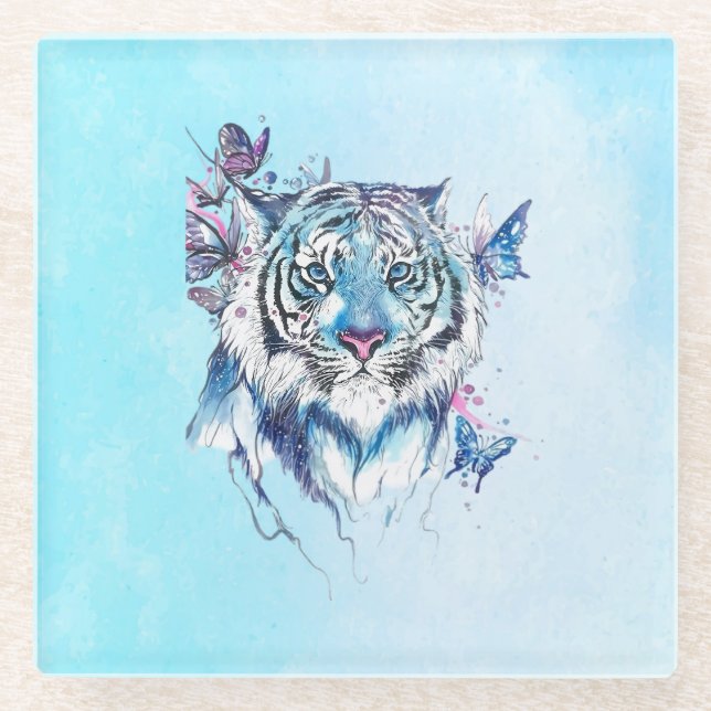 Posavasos De Vidrio Tigre (Anverso)