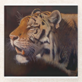 Posavasos De Vidrio Tigre Majestuoso