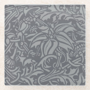 Posavasos De Vidrio Tistle escocés Knot William Morris Style