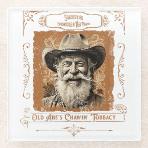Posavasos De Vidrio Tobacía de Chawin, el viejo Abe