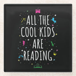 Posavasos De Vidrio Todos los niños de Guay están leyendo