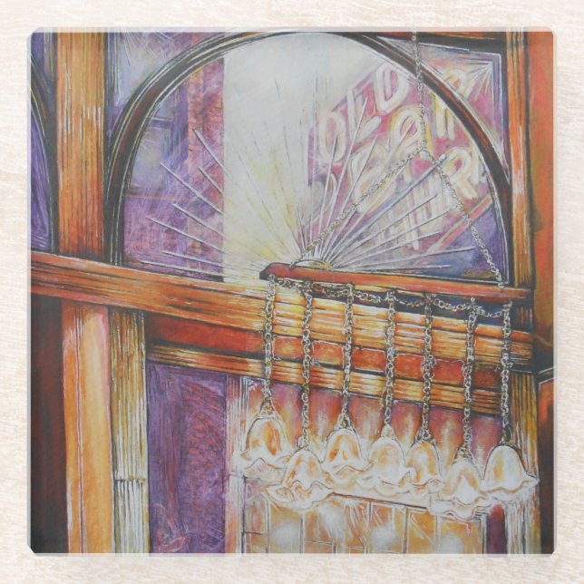 Posavasos De Vidrio Todos Somos Meses Volando A La Misma Luz. (Anverso)