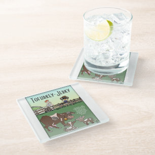 Posavasos De Vidrio Tofurkey Jerky Glass Coaster