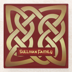 Posavasos De Vidrio Tono de bronce nudo celta