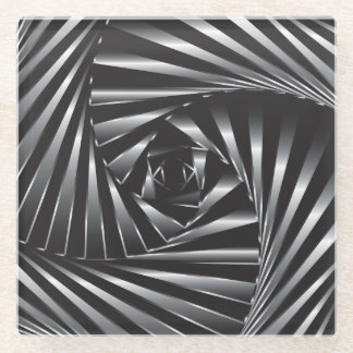 Posavasos De Vidrio Torcido - Acero negro