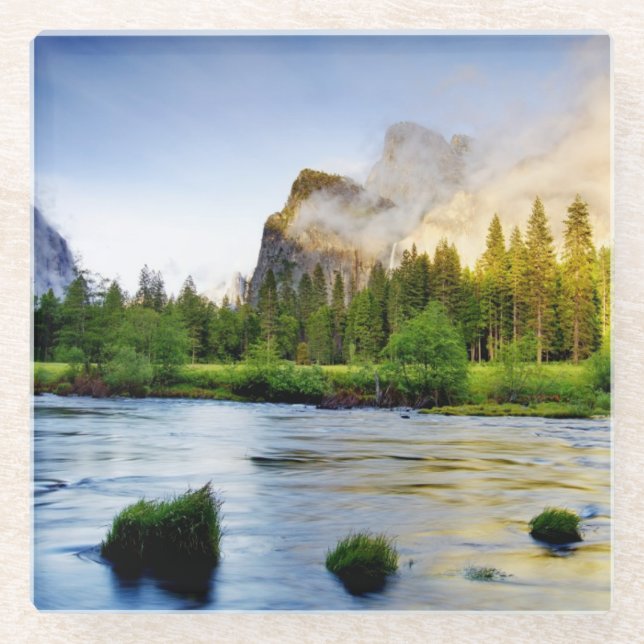 Posavasos De Vidrio Tormenta del claro (Anverso)