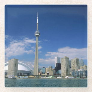 Posavasos De Vidrio Torre CN y Skydome en Toronto, Ontario