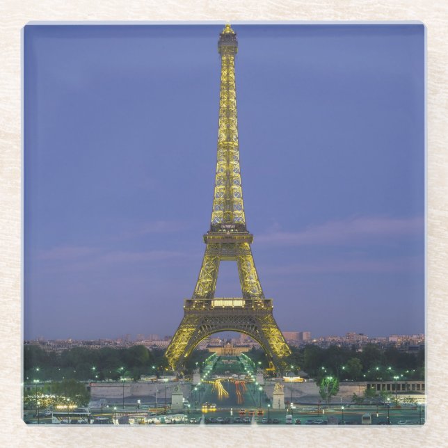 Posavasos De Vidrio Torre Eiffel, París, Francia 2 (Anverso)