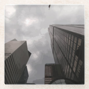 Posavasos De Vidrio Torre en la ciudad.