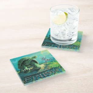 Posavasos De Vidrio Tortuga y el arte de las liebres