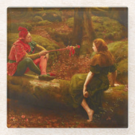 Posavasos De Vidrio Touchstone and Audrey (by John Collier)