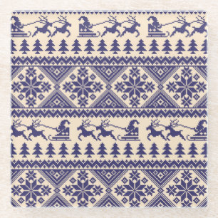 Posavasos De Vidrio Tradición nórdica: diseño de patrones sin foco