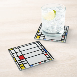 Posavasos De Vidrio Trafalgar Square - Piet Mondrian - Arte moderno
