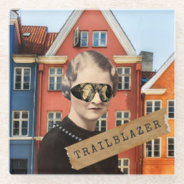 Posavasos De Vidrio Trailblazer Kitsch Alteración del arte