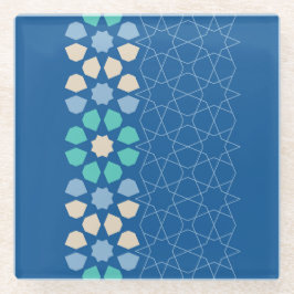 Posavasos De Vidrio Tranquilidad turquesa azul