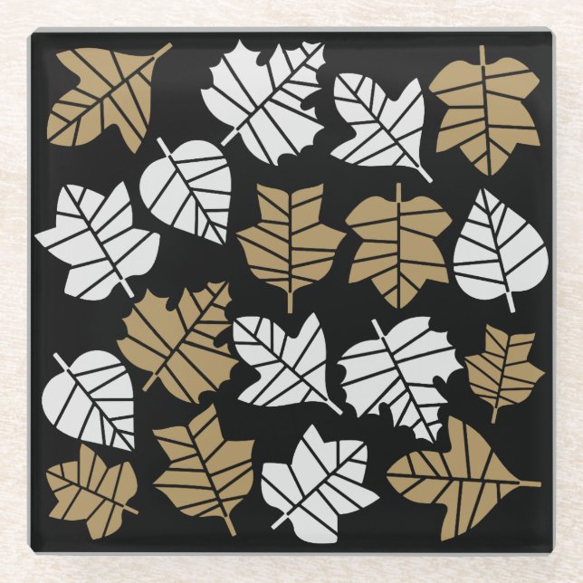 Posavasos De Vidrio Transición de la naturaleza otoño-otoño (Anverso)