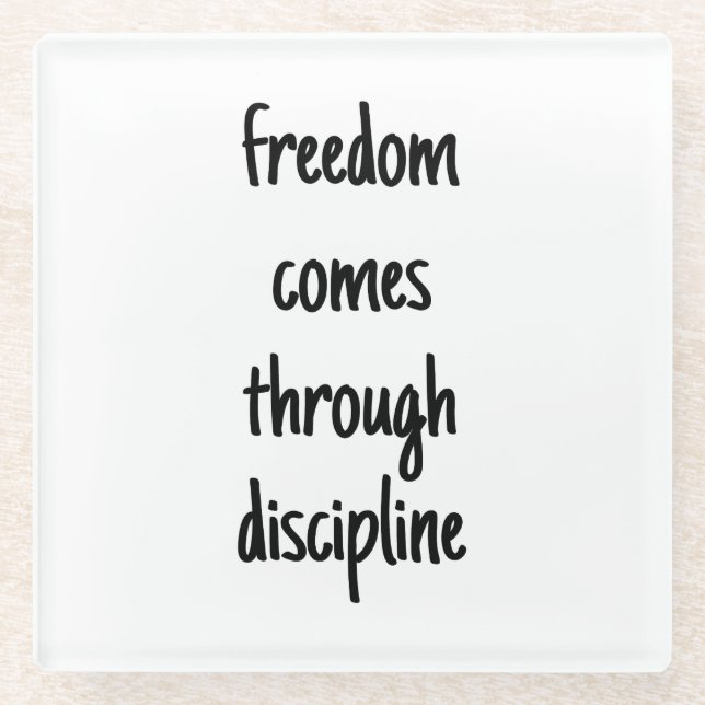 Posavasos De Vidrio Transmisión de vidrio de libertad (Anverso)