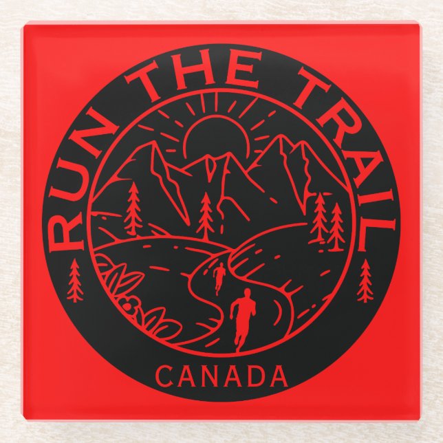 Posavasos De Vidrio Trayecto en Canadá (Anverso)