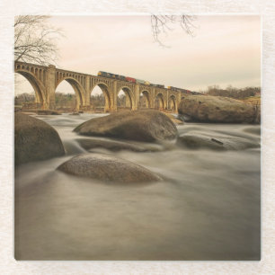 Posavasos De Vidrio Tren sobre James River